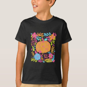 Wildflower Pumpkin Season Thanksgiving Autumn Fall T-Shirt