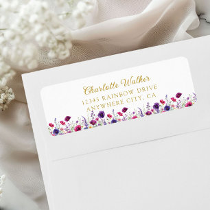 Wildflower, Purple-Pink-Flower Baby Shower 