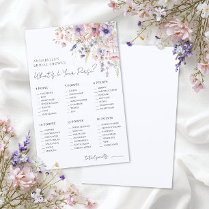 Wildflower Purse Bridal Shower Game