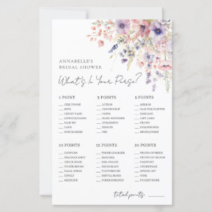 Wildflower Purse Bridal Shower Game