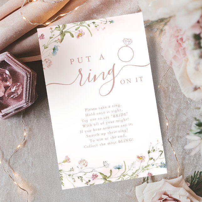 Wildflower put a ring on it bridal shower game (Wildflower put a ring on it bridal shower game)
