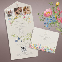 Wildflower QR Code Wedding