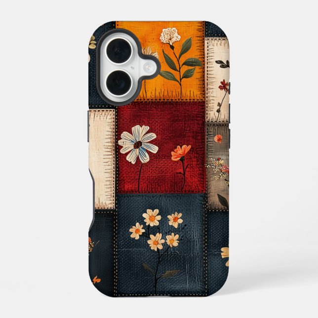 Wildflower Quilt – Cottagecore Phone Case (Back)