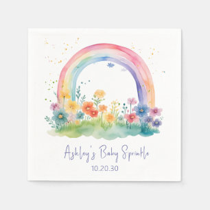 Wildflower Rainbow Baby Girl Sprinkle Napkin