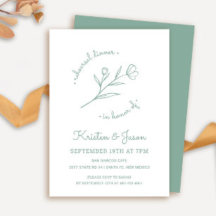 Wildflower Rehearsal Dinner Invitation in Sage