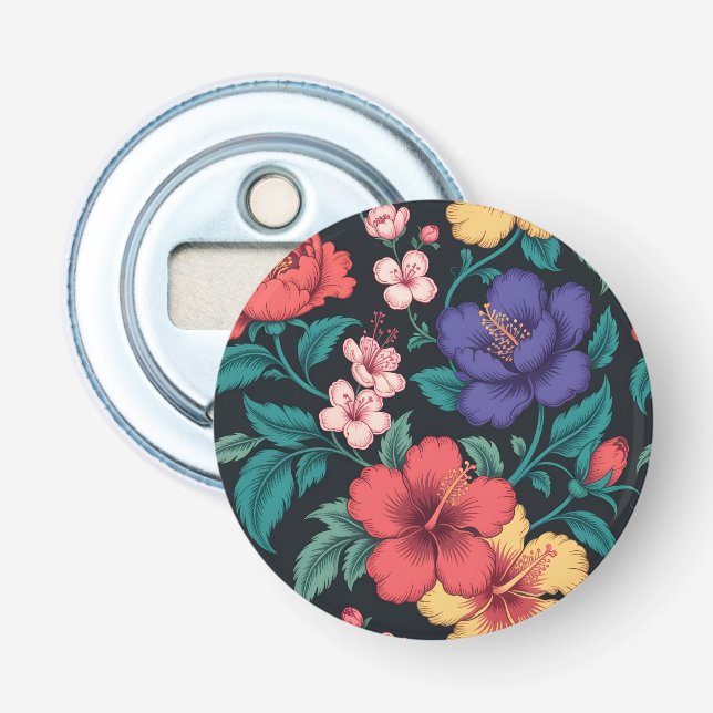 Wildflower Repeat Pattern Bottle Opener (Front)