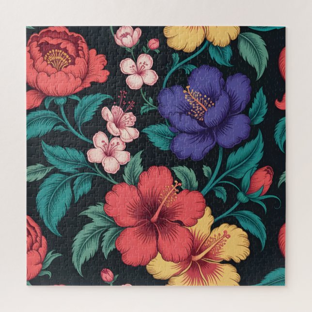 Wildflower Repeat Pattern Jigsaw Puzzle (Vertical)