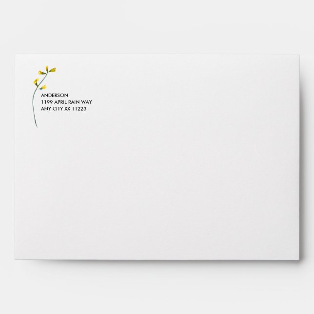 Wildflower return address #2 envelope (Front)