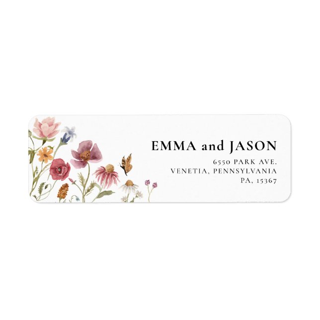 Wildflower Return Address Label (Front)