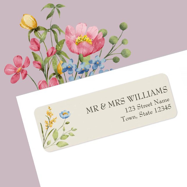 Wildflower Return Address Label (Creator Uploaded)