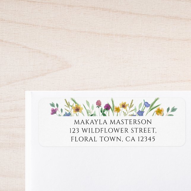 Wildflower Return Address Label (Creator Uploaded)