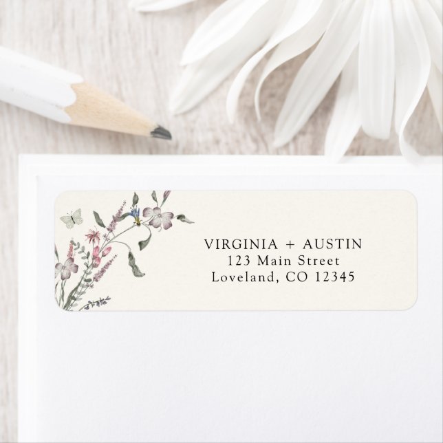 Wildflower Return Address Label (Insitu)
