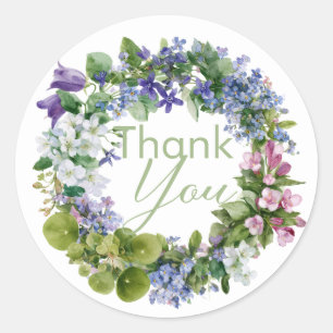 Wildflower Reverie Thank You Classic Round Sticker