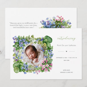 Wildflower Reverie Welcome Baby Invitation