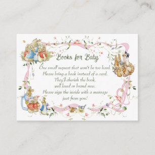 Wildflower Ribbon Peter the Rabbit Book Request Enclosure Card