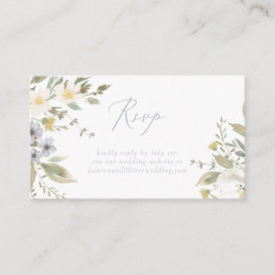 Wildflower Romance RSVP Via Website Card
