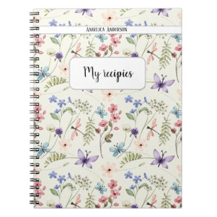 Wildflower romantic pattern Notebook