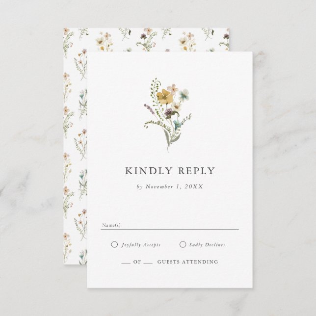 Wildflower RSVP Card (Front/Back)