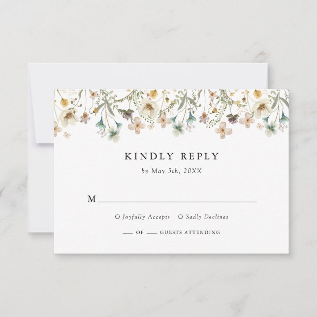 Wildflower RSVP Card (Front)