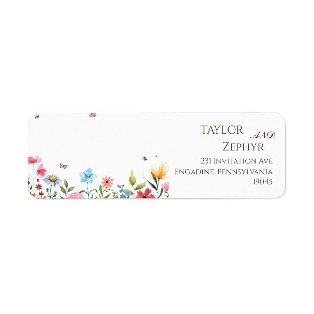 Wildflower RSVP Return Address  (Front)