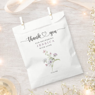 Wildflower Rustic Bridal Shower Favour Bag
