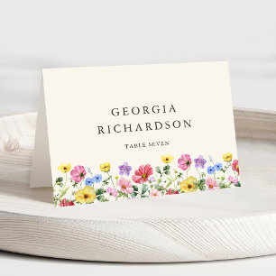 Wildflower Rustic Chic Wedding Boho Place Card