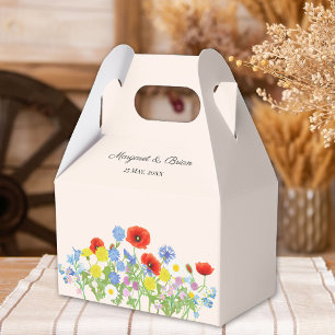 Wildflower Rustic Country Floral Elegant Wedding  Favour Box