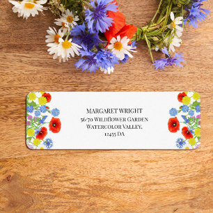 Wildflower Rustic Country Floral Wedding Address