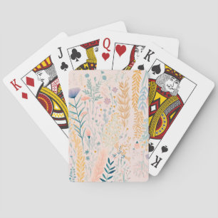 Wildflower rustic playing cards