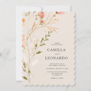 Wildflower Rustic Wildflower Wedding Invitation