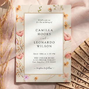 Wildflower Rustic Wildflower Wedding  Invitation