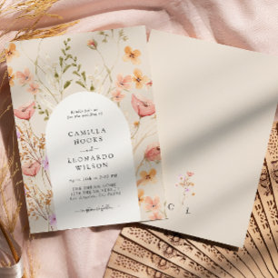 Wildflower Rustic Wildflower Wedding Invitation