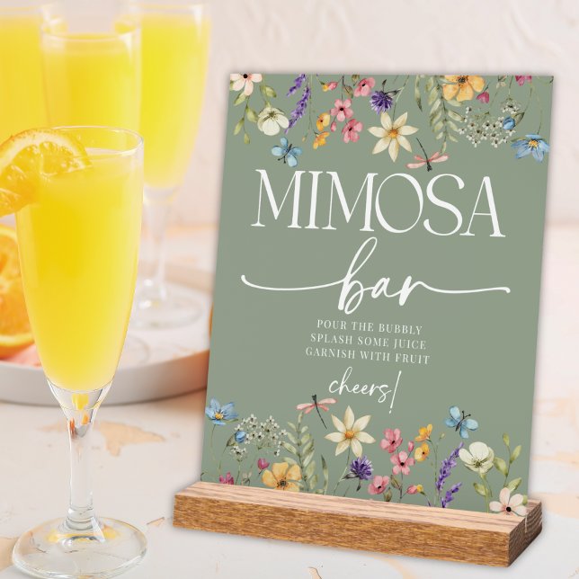 Wildflower Sage Bridal Shower Mimosa Bar Sign (Creator Uploaded)