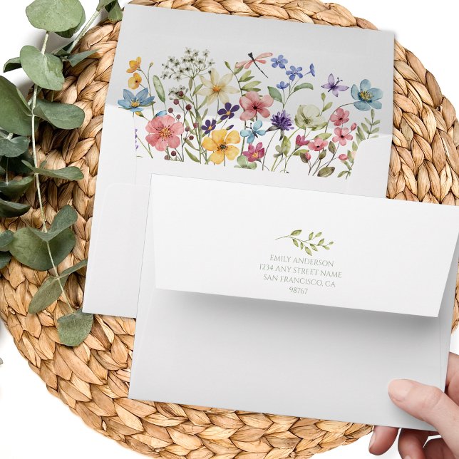 Wildflower Sage Green Bridal Shower  Envelope (Creator Uploaded)