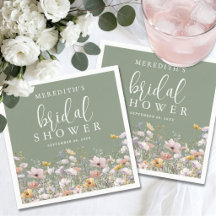 Wildflower Sage Green Bridal Shower