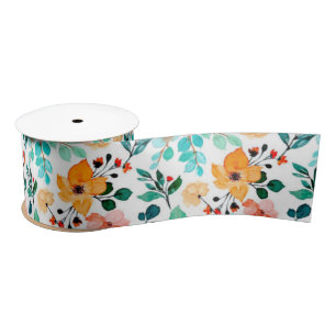 Wildflower Satin Ribbon
