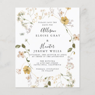 Wildflower Save the Date