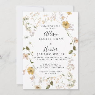 Wildflower Save the Date Invitation