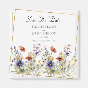 Wildflower Save The Date Magnet