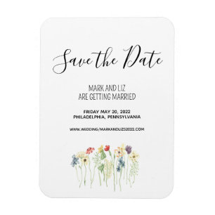 Wildflower Save the Date Magnet