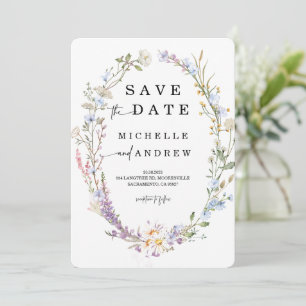 Wildflower Save the date template
