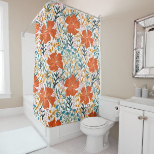 Wildflower Seamless Pattern Shower Curtain