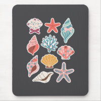 Wildflower Seashell Clam Summer Vibes Floral Beach