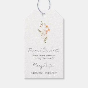 Wildflower Seed Packet Funeral Gift Tags