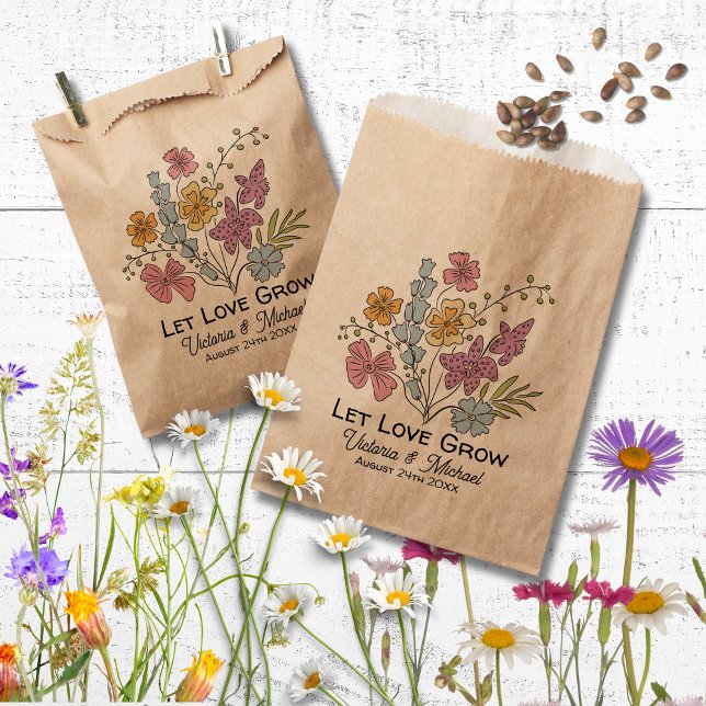Wildflower Seed Packet Hand Drawn Favour Bags (Creator Uploaded)