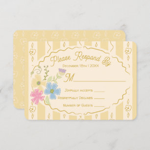 Wildflower Seed Packet Hand Drawn RSVP Response Invitation