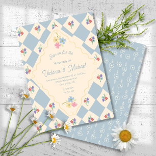 Wildflower Seed Packet Hand Drawn Wedding Invitation