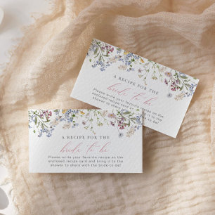 Wildflower Share a Recipe Enclosure Card Insert