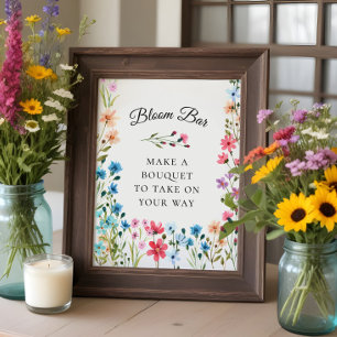 Wildflower Shower Flower Bar or Bloom Bar Sign