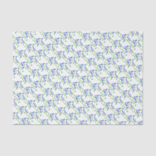 Wildflower speedwell blue green white tissue paper